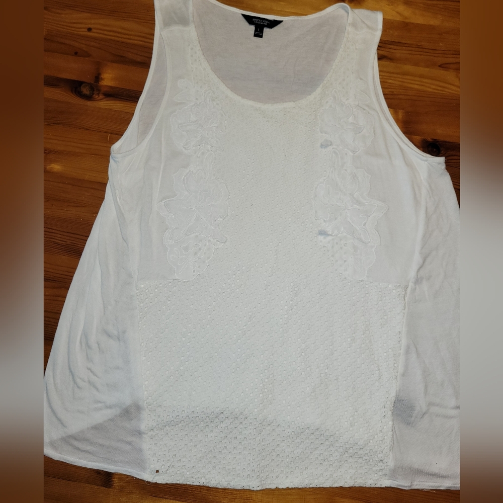 Simply Vera Vera Wang White Sleeveless Top